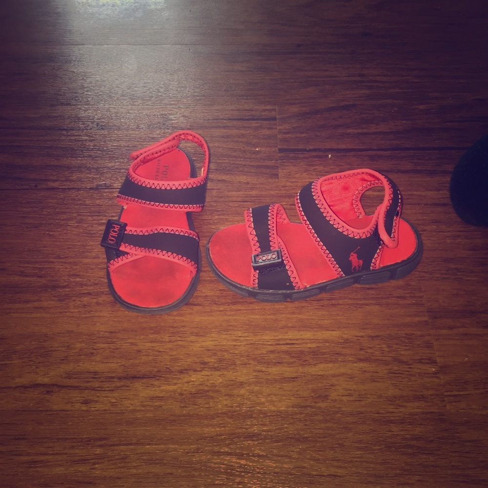 Navy blue and red Polo sandals Toddler (8)